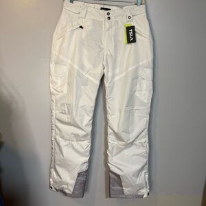 TSLA Women's White Snow Ski Pants Large NEW